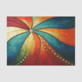 放射緩和曲線抽象芸術分離 薄葉紙 (正面)