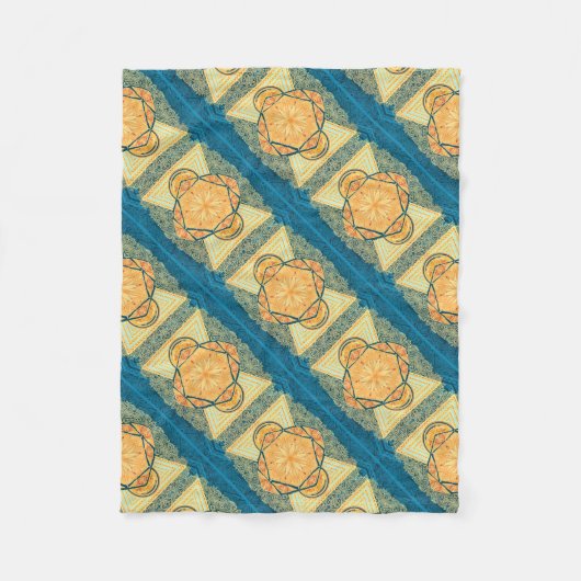 放射聖幾何学マンダラ フリースブランケット (正面)