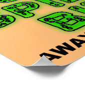 放射能クモの咬傷のポスター標識 ポスター (角)