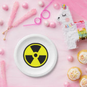 放射能黄色と黒の記号 ペーパープレート (パーティー)