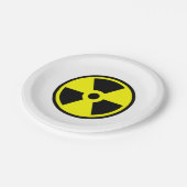 放射能黄色と黒の記号 ペーパープレート (アングル)