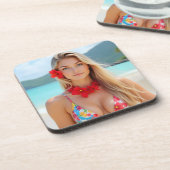 放射能：ヘレナ島のモーメント樹脂 コースター (左側)