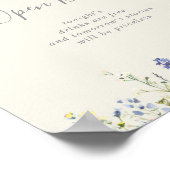 放射色数々のの野花結婚の開いたバー ポスター (角)