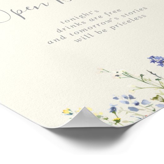 放射色数々のの野花結婚の開いたバー ポスター (角)