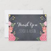 放射花模様フラットサンキューカード サンキューカード (正面)