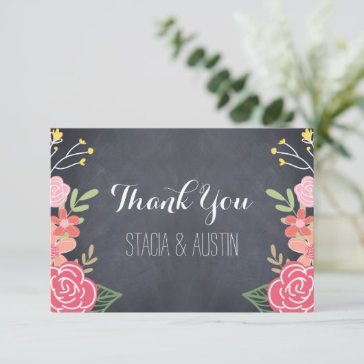 放射花模様フラットサンキューカード サンキューカード (スタンド正面)