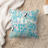 放射蘭と緑のロマンチックな木結婚の クッション (ブランケット)