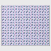 放射虹色レインボカラーハート ラッピングペーパー (フラット)