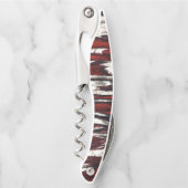 放射赤抽象芸術パターン ソムリエナイフ (正面)