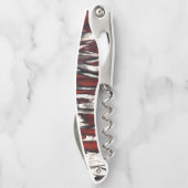 放射赤抽象芸術パターン ソムリエナイフ (裏面)