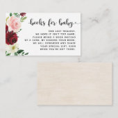 放射赤面バーガンディフローラブックリクエストの挿入 エンクロージャーカード (正面/裏面)