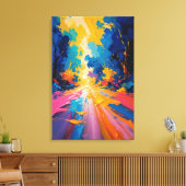 放射路 – 鮮やかな抽象芸術景観 キャンバスプリント (インサイチュ (リビング))