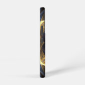 放射金ゴールドブルーフラクタルホンケース SAMSUNG GALAXYケース (右側面)