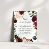 放射開花ゲスト情報カード エンクロージャーカード