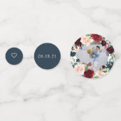 放射開花パーソナライズされた結婚の コンフェッティ (裏面)