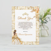 放射開花フローラ金ゴールド写真キンセアニェラ サンキューカード (スタンド正面)