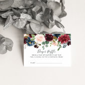 放射開花ベビーシャワーおむつラッフルカード エンクロージャーカード