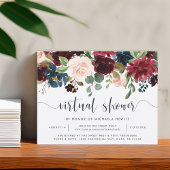 放射開花仮想ブライダルまたはベビーシャワー 招待状