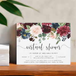 放射開花仮想ブライダルまたはベビーシャワー 招待状