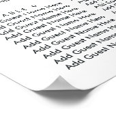 放射開花結婚の座席表 ポスター (角)