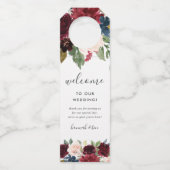 放射開花結婚の歓迎 ボトルネックタグ (正面)