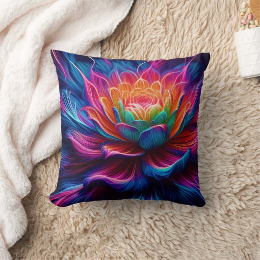 放射開花脈 クッション (ブランケット)