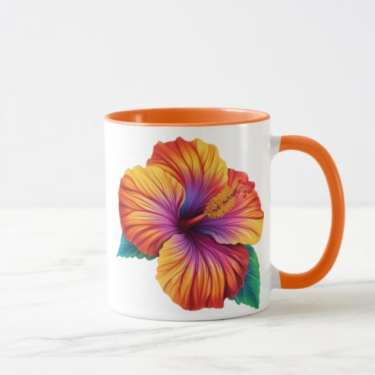 放射開花花デザインカップ マグカップ (右)