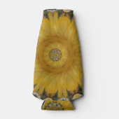 放射開花：ゴールデンサンフラワー：エコシックデザイン ボトルクーラー (正面)