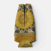 放射開花：ゴールデンサンフラワー：エコシックデザイン ボトルクーラー (裏面)