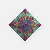 放射開花 スタンダードカクテルナプキン (角)