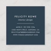 放射開花 |植物模様 スクエア名刺 (裏面)