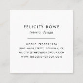 放射開花 |植物模様 スクエア名刺 (裏面)