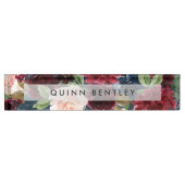 放射開花 |水エレガント色フローラ デスクネームプレート (正面)