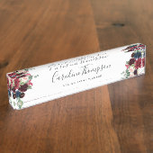 放射開花 |水彩フローラ デスクネームプレート (側面)