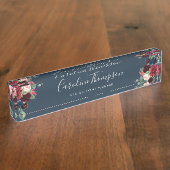 放射開花 |水彩フローラ デスクネームプレート (側面)