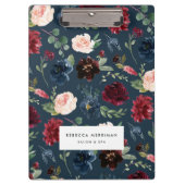 放射開花 |水彩フローラ パーソナライズされた クリップボード (正面)