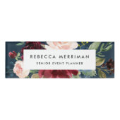 放射開花 |水彩フローラ 名札 (正面)