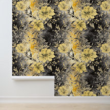 放射開花：黄色と黒のフローラ