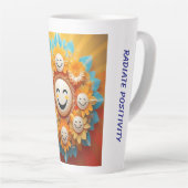 放射陽性日が差すことデザイン カフェラテマグ (右アングル)