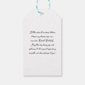 放射陽性 |カラフル虹と花 ギフトタグ (裏面)