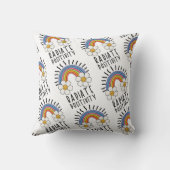 放射陽性 |カラフル虹と花 クッション (裏面)