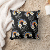 放射陽性 |カラフル虹と花 クッション (ブランケット)