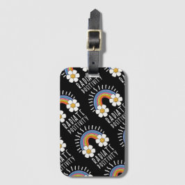 放射陽性 |カラフル虹と花 ラゲッジタグ