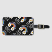 放射陽性 |カラフル虹と花 ラゲッジタグ (正面横)