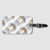 放射陽性 |カラフル虹と花 ラゲッジタグ (正面横)