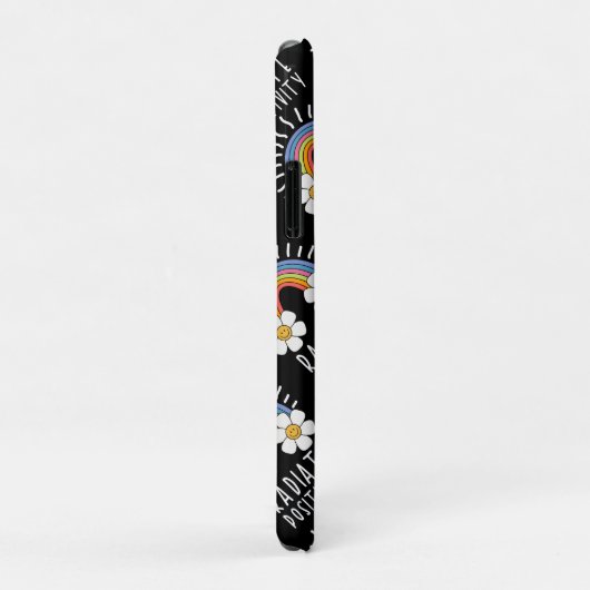 放射陽性 |カラフル虹と花 Case-Mate iPhoneケース (裏面/右)