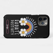 放射陽性 |カラフル虹と花 Case-Mate iPhoneケース (裏面(横))