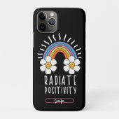 放射陽性 |カラフル虹と花 Case-Mate iPhoneケース (裏)