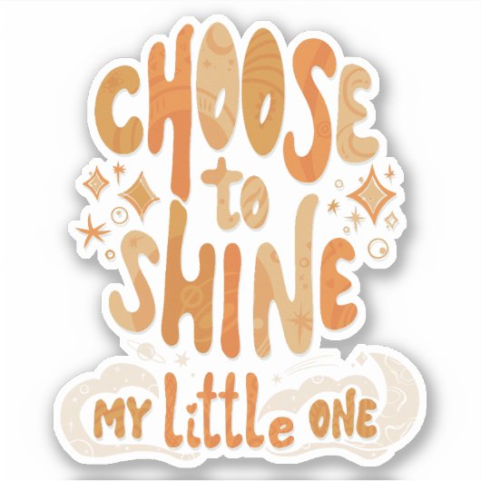 放射陽性:輝きを選択感動的 シール (正面)