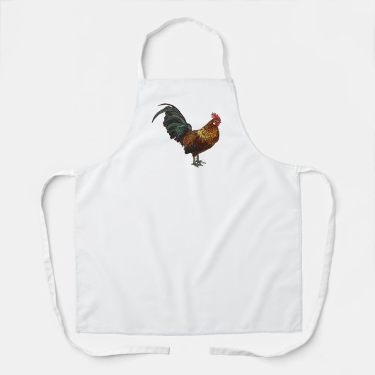 放射雄鶏 エプロン (正面)